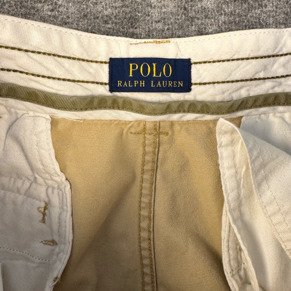 Mens Polo Ralph Lauren Khaki Colored Cargo Shorts Size 36 - Picture 3 of 6